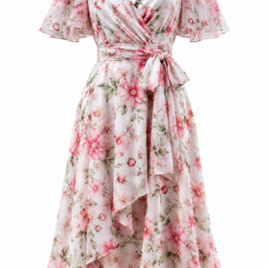 Elegant Floral Midi Dress