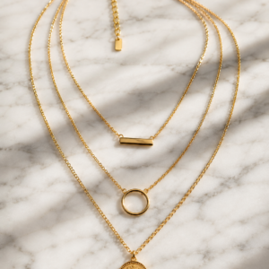 Layered Gold Necklace Set